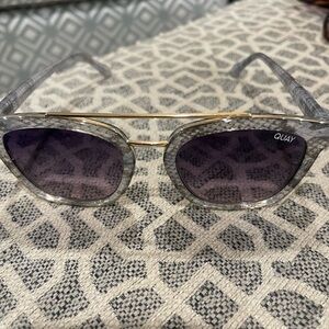 Quay Australia Gray and Gold Sunglasses